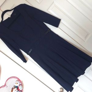 Ann Taylor navy drop waist dress